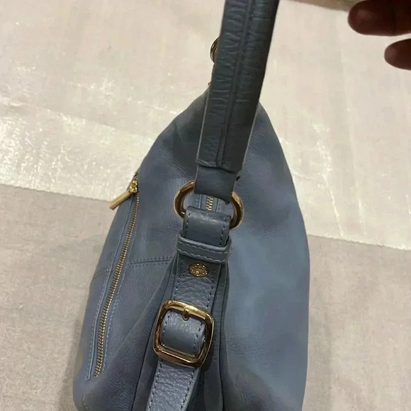 Daniel  Sky Blue Leather Hobo Satchel Shoulder Handbag - Picture 6 of 10